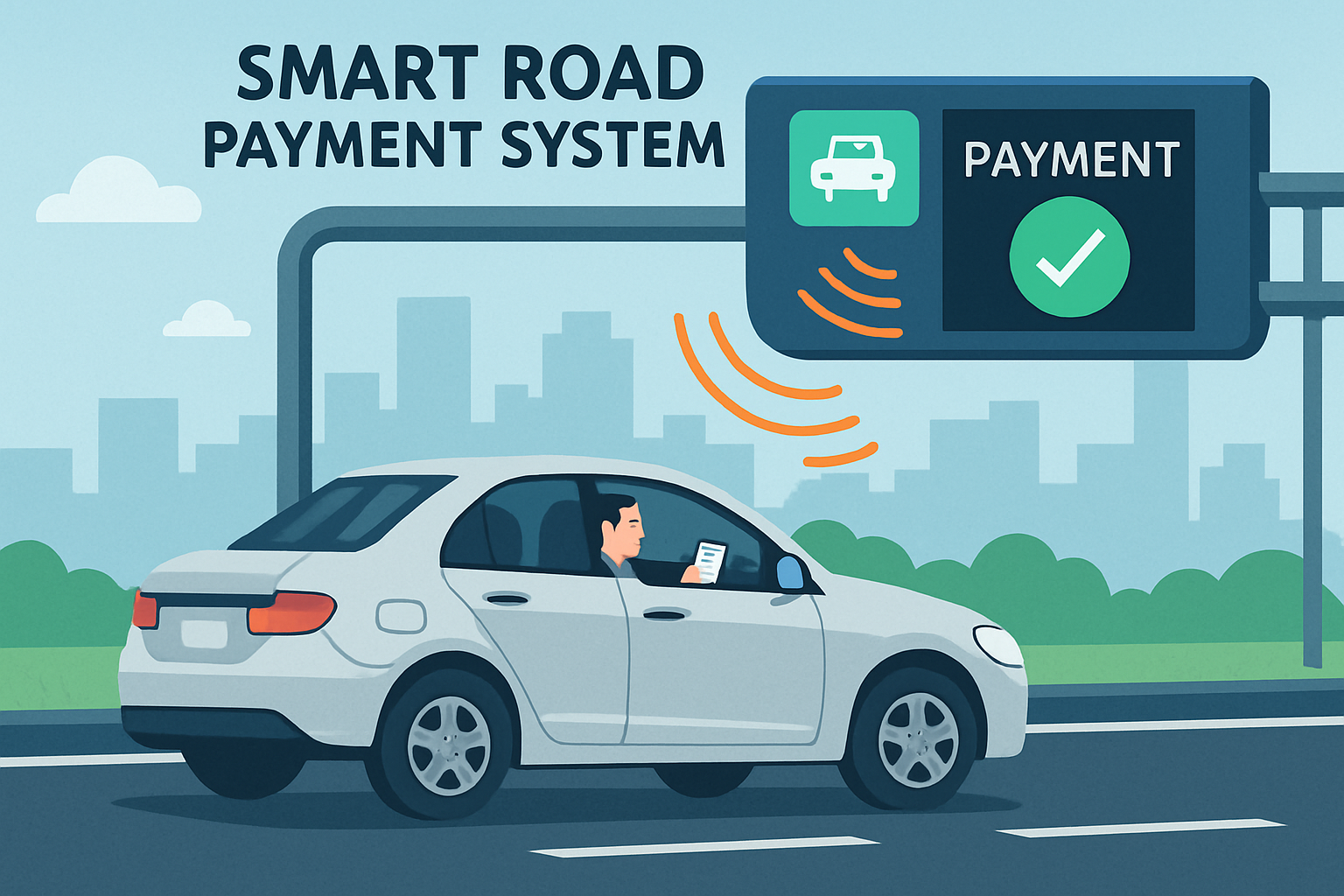 Smart road payment system in use